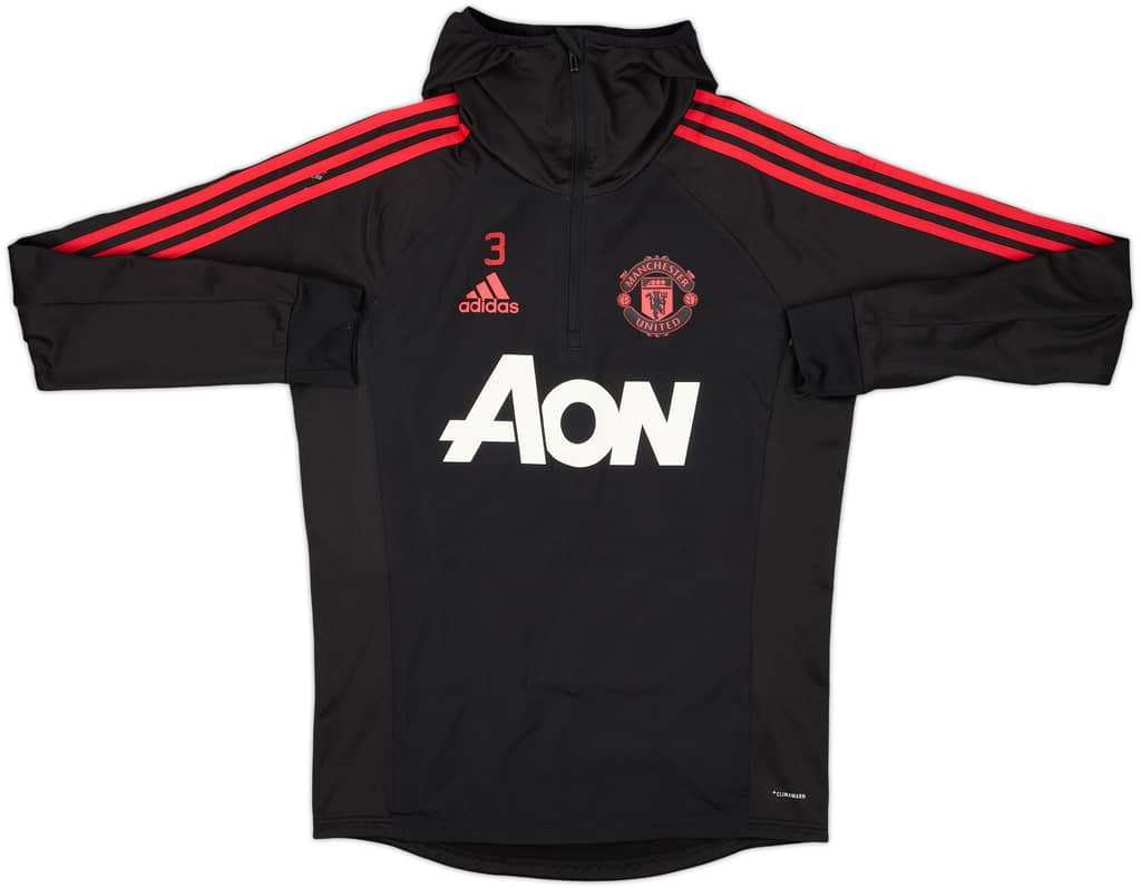 2018-19 Manchester United adidas Player Issue 1/4 Zip Drill Top #3 - 8/10 - (S)