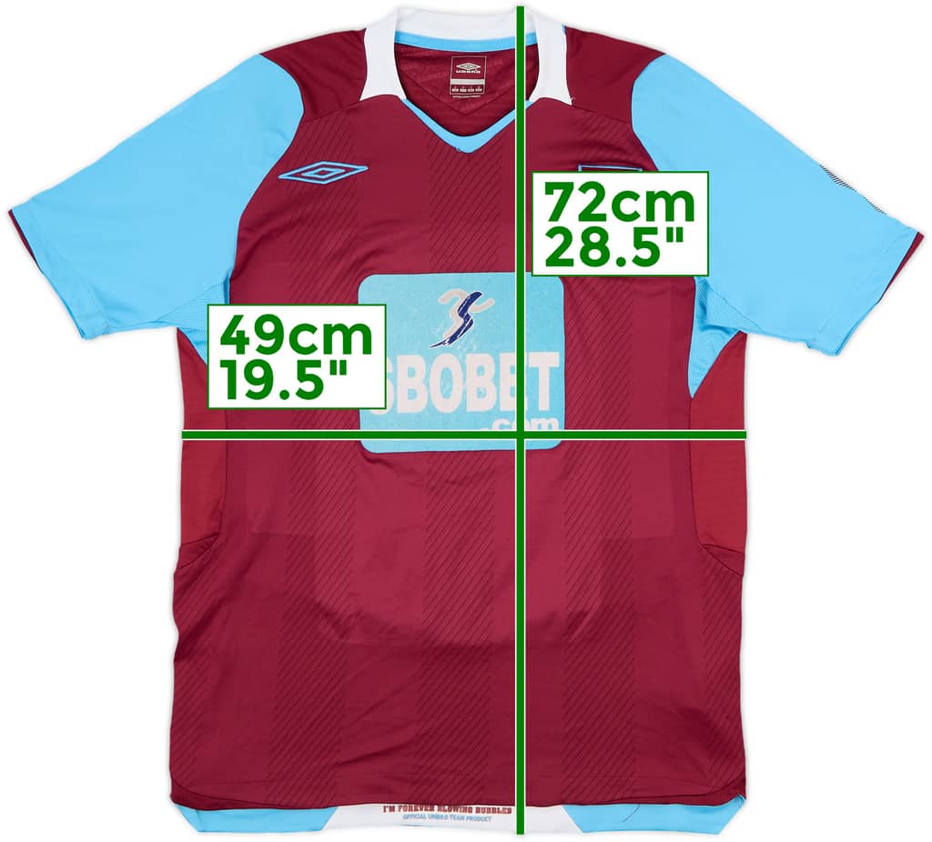 2008-09 West Ham Home Shirt - 6/10 - (S)