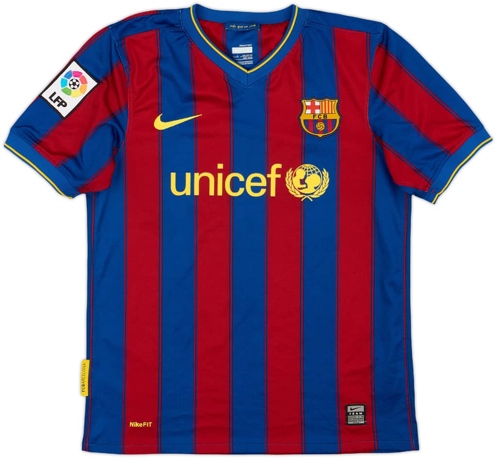 2009-10 Barcelona Home Shirt - 8/10 - (L.Boys)
