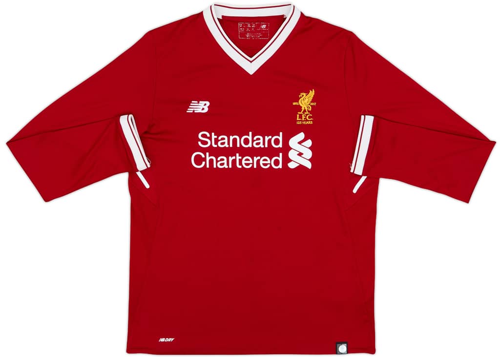 2017-18 Liverpool 125 Years Home L/S Shirt - 8/10 - (XL.Boys)
