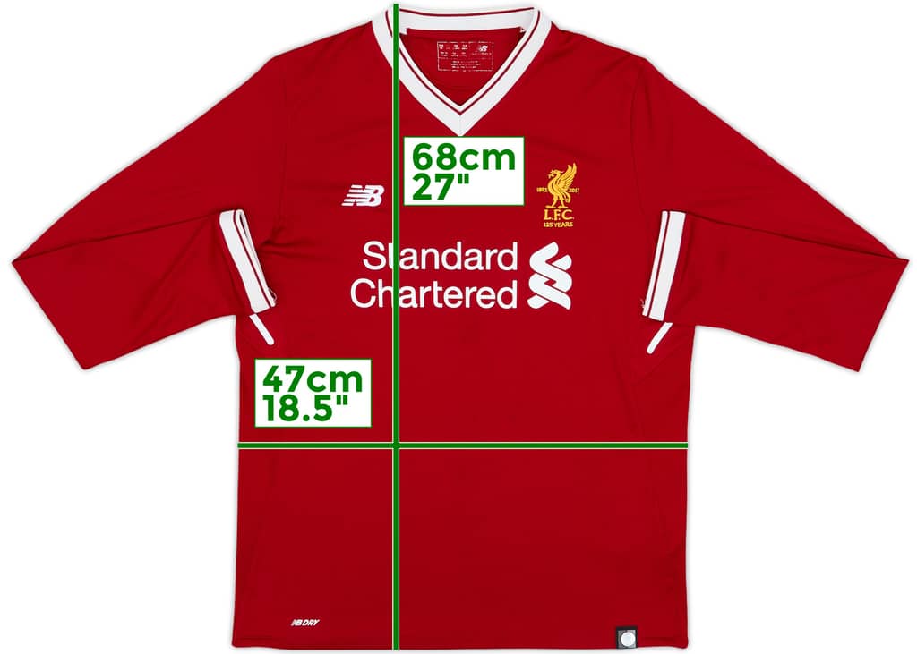 2017-18 Liverpool 125 Years Home L/S Shirt - 8/10 - (XL.Boys)