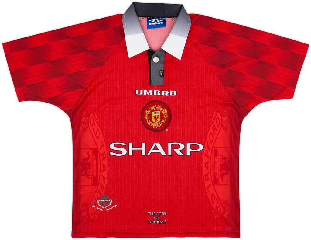 1996-98 Manchester United Home Shirt - 4/10 - (Y)