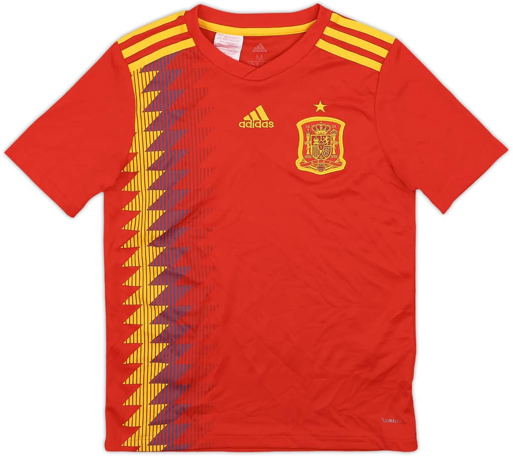 2018-19 Spain Home Shirt - 8/10 - (M.Boys)