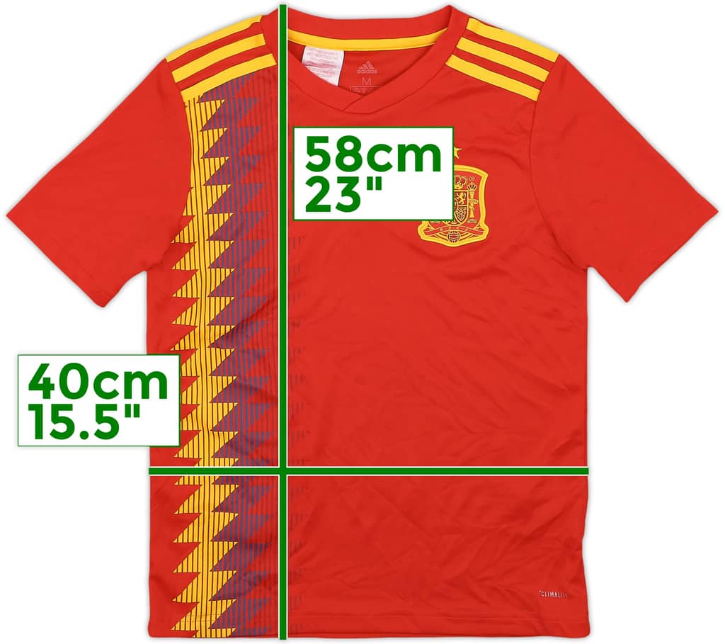 2018-19 Spain Home Shirt - 8/10 - (M.Boys)