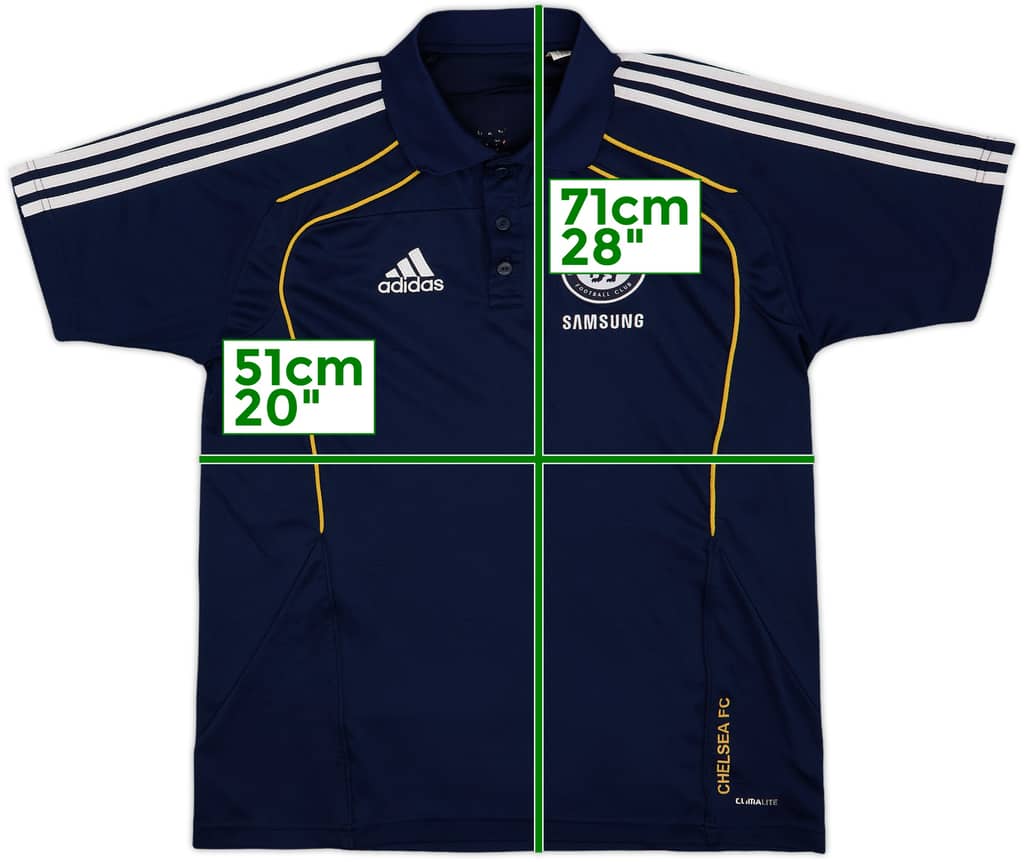 2010-11 Chelsea adidas Polo Shirt - 8/10 - (M/L)