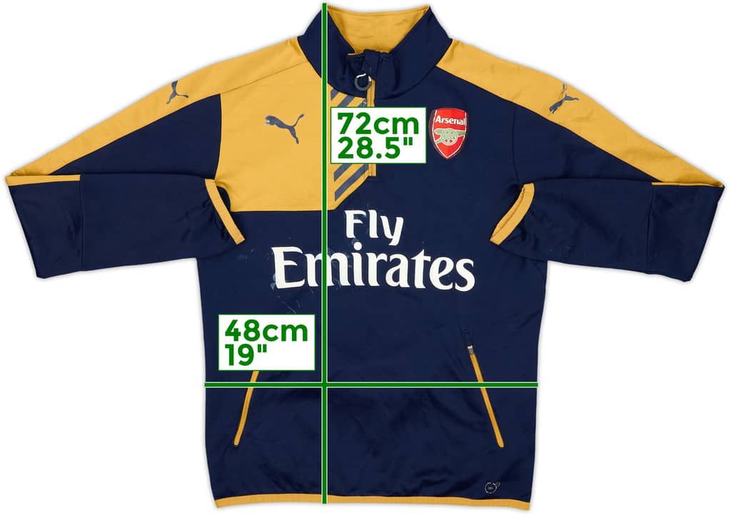 2015-16 Arsenal Puma 1/4 Zip Drill Top - 5/10 - (XL.Boys)