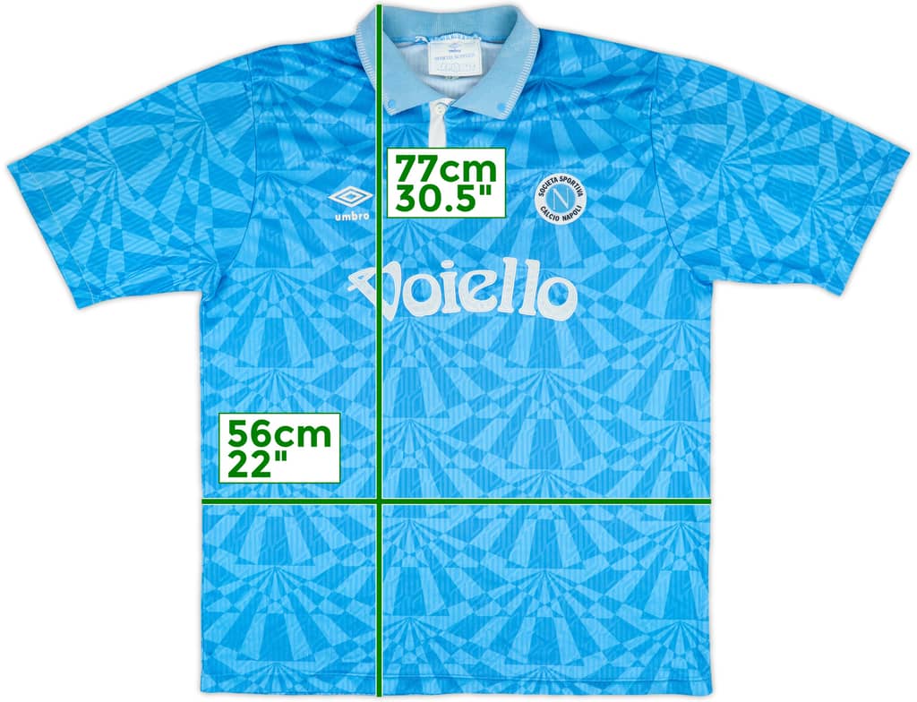 1991-93 Napoli Home Shirt - 7/10 - (L)