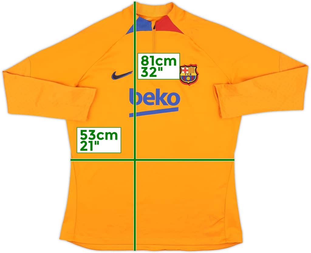 2021-22 Barcelona Nike 1/4 Zip Drill Top - 6/10 - (XL)