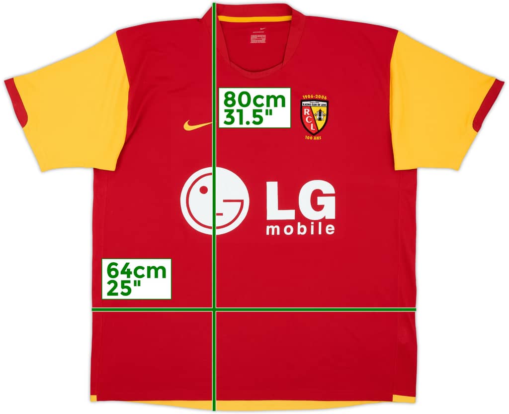 2006-07 Lens Centenary Home Shirt - 7/10 - (XXL)