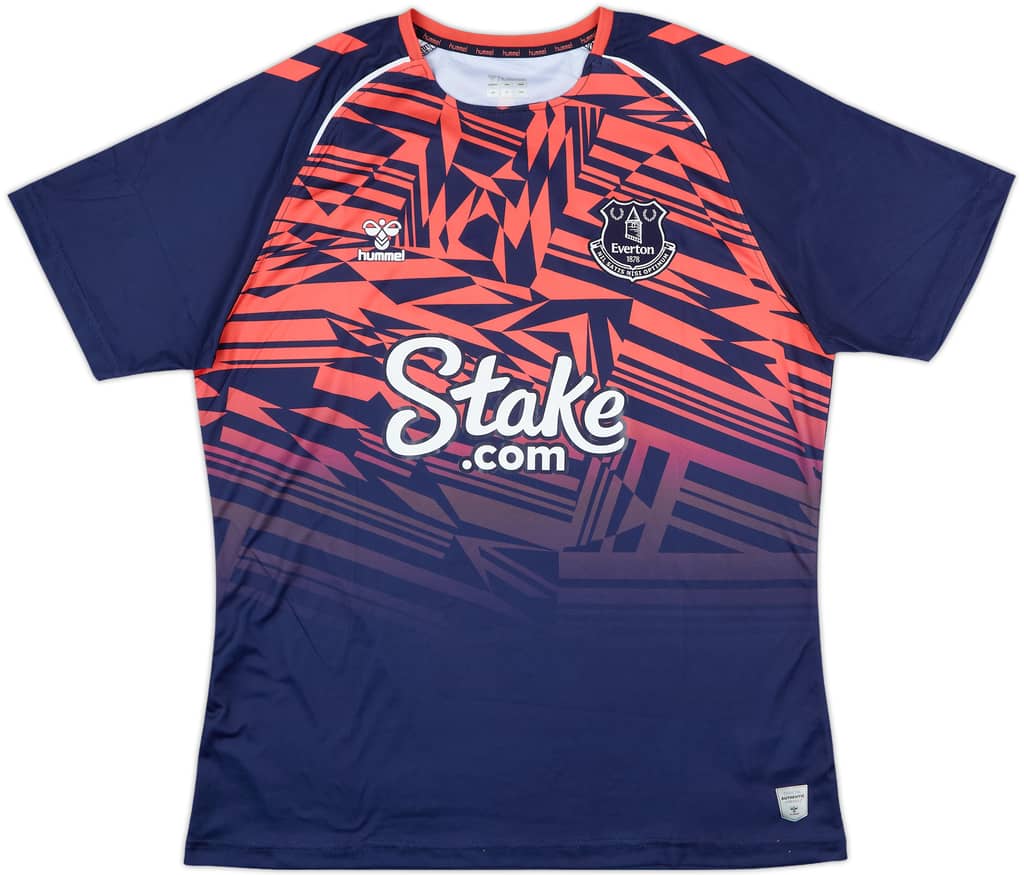 2023-24 Everton Hummel Pre Match Shirt - 8/10 - (XXL)