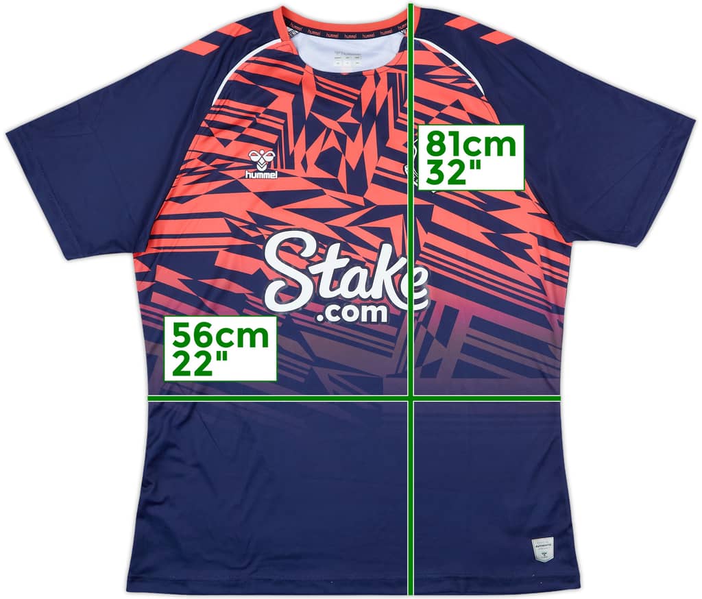 2023-24 Everton Hummel Pre Match Shirt - 8/10 - (XXL)