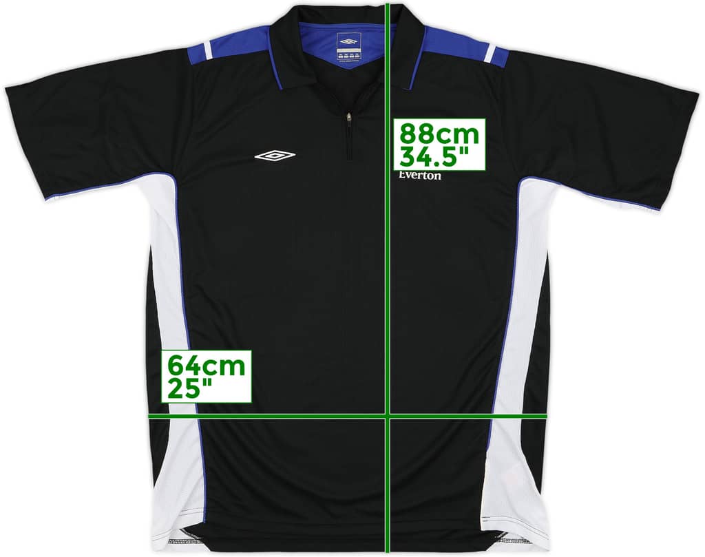 2005-06 Everton Umbro 1/4 Zip Training Polo Shirt - 10/10 - (XXL)