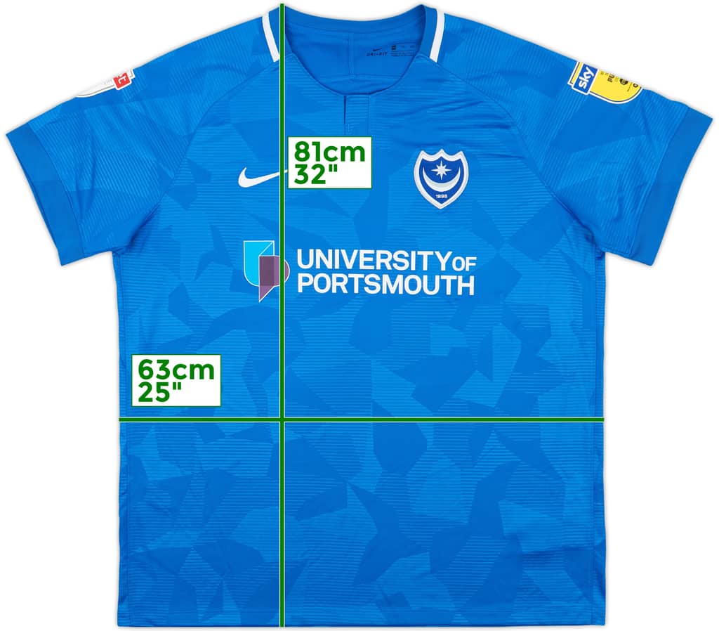 2018-19 Portsmouth Home Shirt - 7/10 - (XXL)