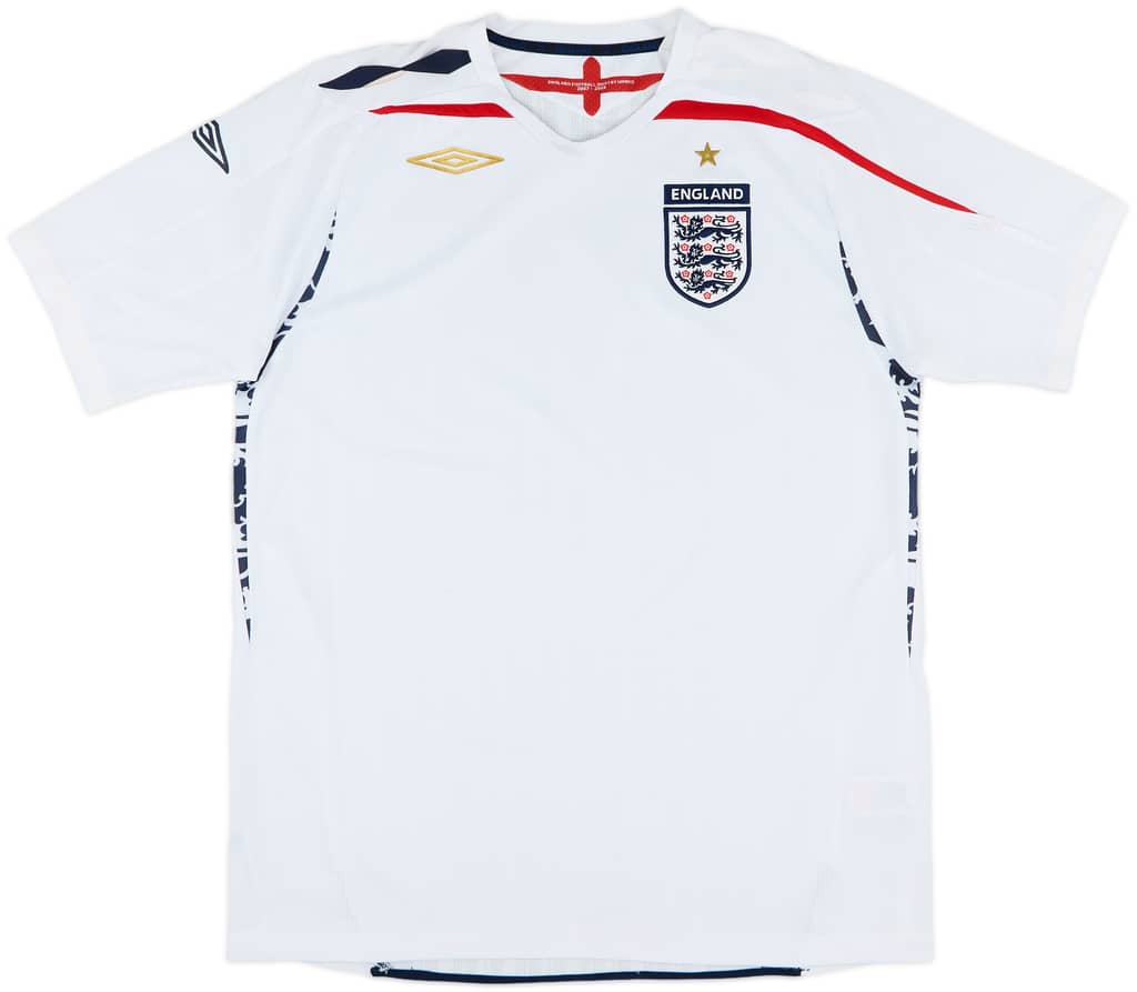 2007-09 England Home Shirt - 4/10 - (L)