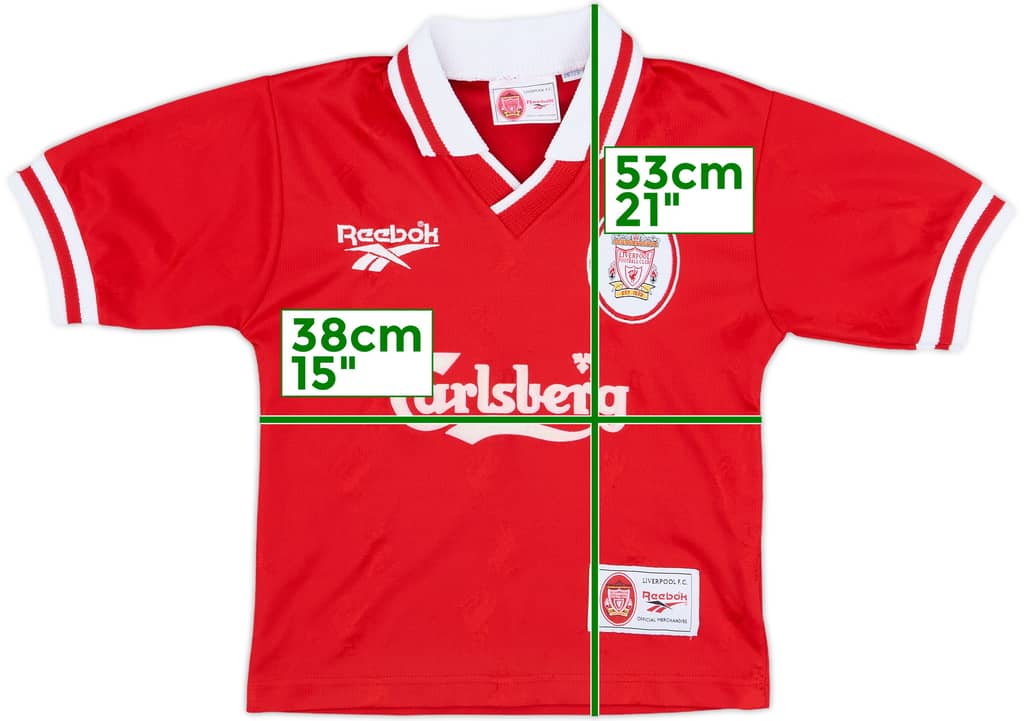 1996-98 Liverpool Home Shirt - 9/10 - (S.Boys)