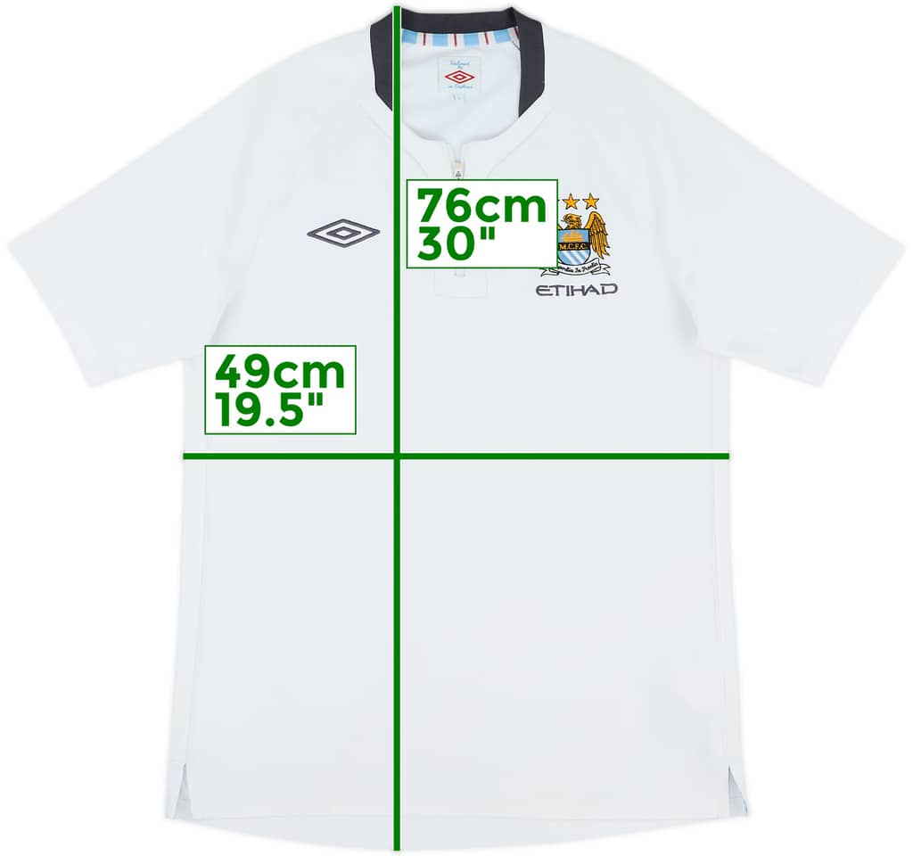 2010-11 Manchester City Umbro 1/4 Zip Training Shirt - 7/10 - (M)