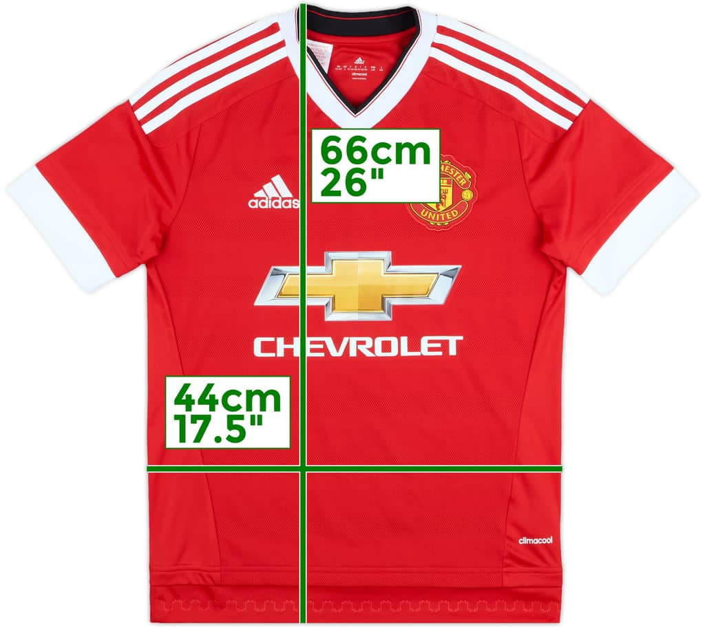 2015-16 Manchester United Home Shirt - 10/10 - (L.Boys)