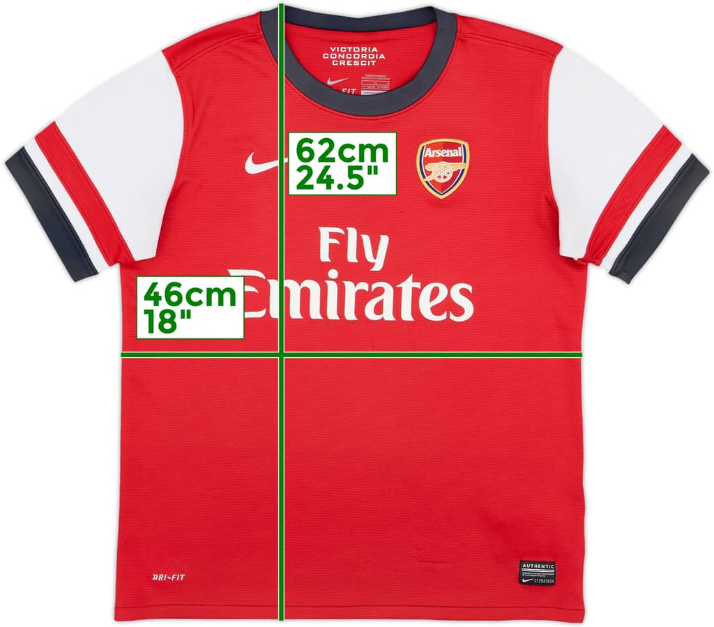 2012-14 Arsenal Home Shirt - 5/10 - (L.Boys)