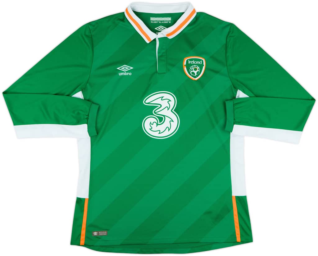 2016-17 Ireland Home L/S Shirt - 10/10 - (XL)