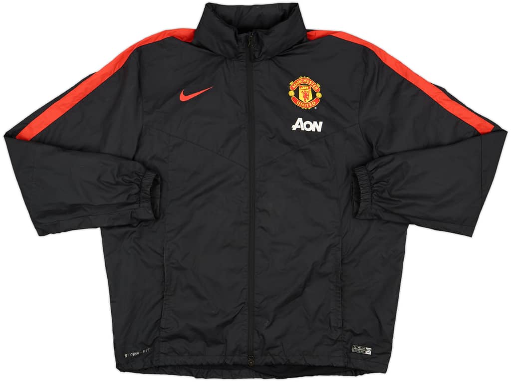 2014-15 Manchester United Nike Hooded Rain Jacket - 7/10 - (XXL)