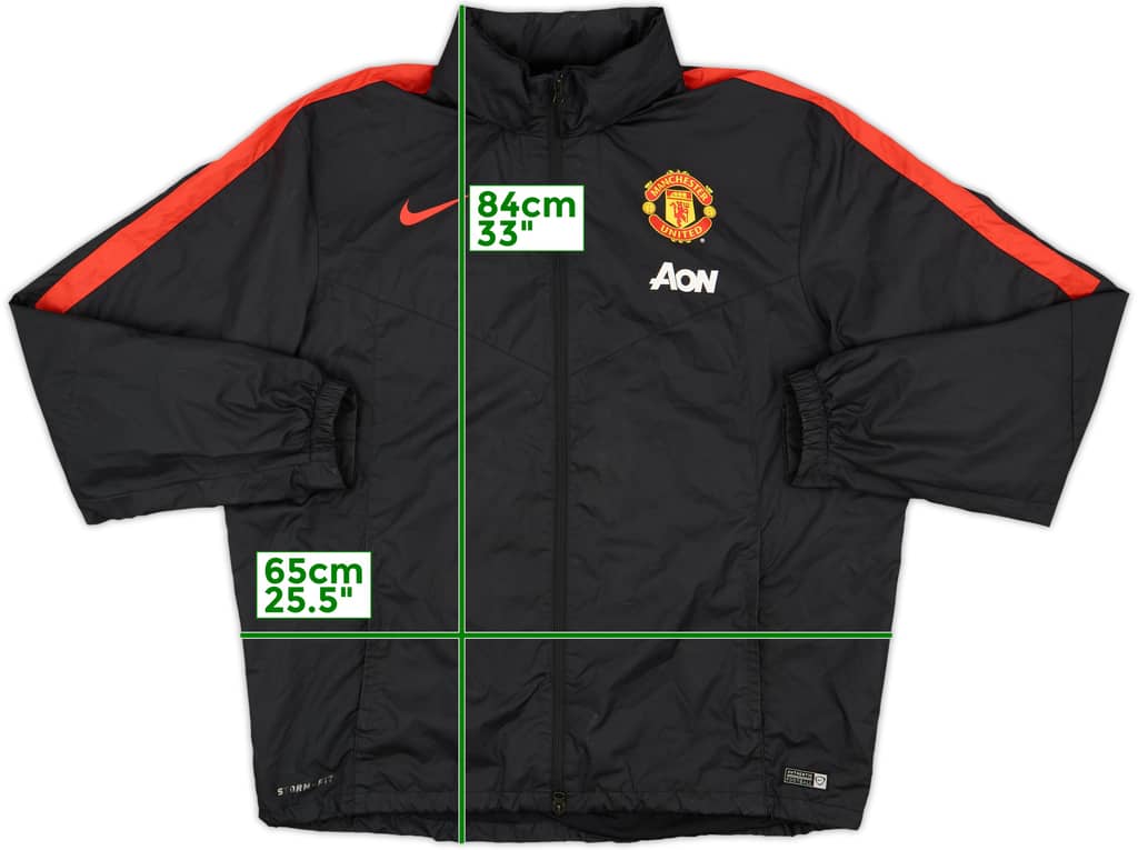 2014-15 Manchester United Nike Hooded Rain Jacket - 7/10 - (XXL)
