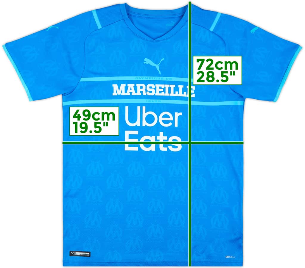 2021-22 Olympique Marseille Third Shirt - 10/10 - (M)