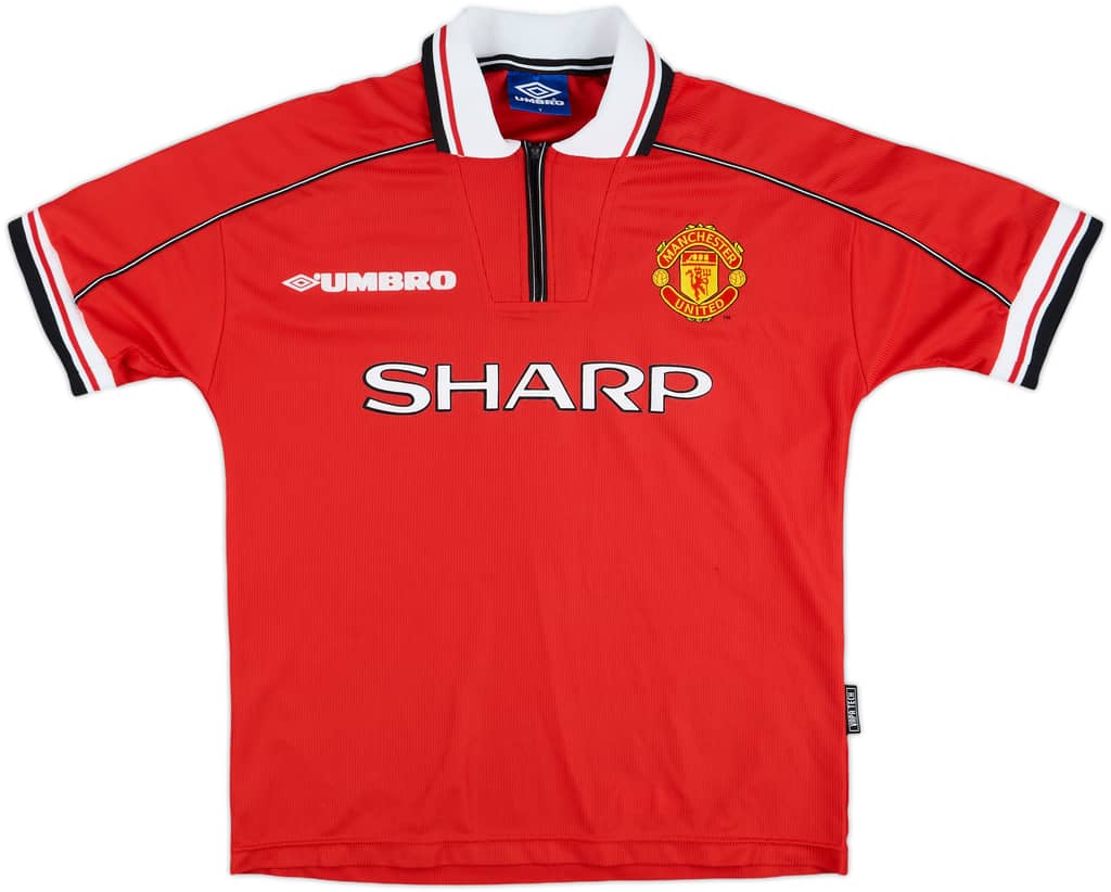1998-00 Manchester United Home Shirt - 9/10 - (Y)