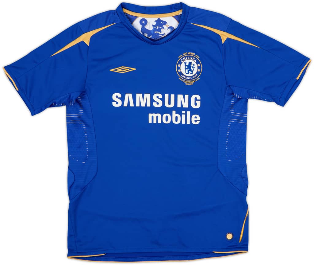 2005-06 Chelsea Centenary Home Shirt - 9/10 - (L.Boys)