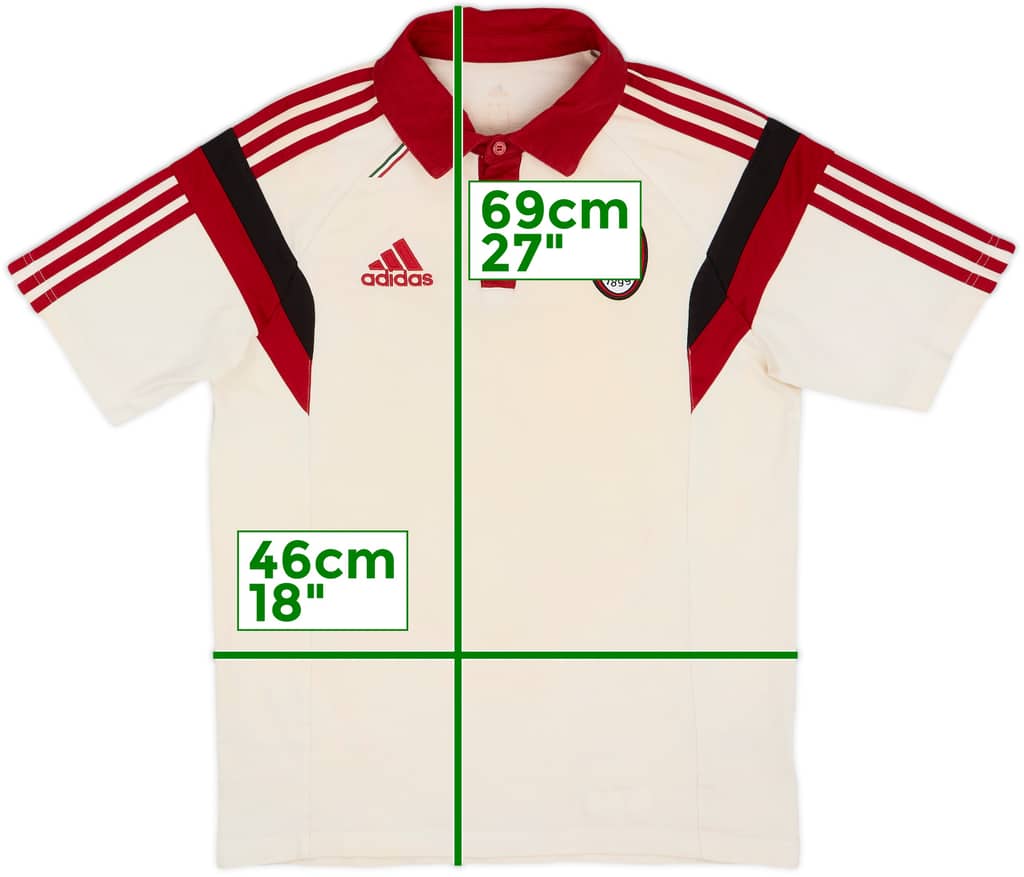 2014-15 AC Milan adidas Polo Shirt - 5/10 - (S)