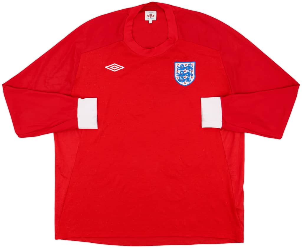 2010-11 England Away L/S Shirt - 8/10 - (3XL)