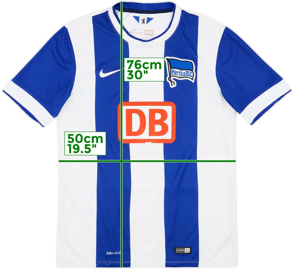2014-15 Hertha Berlin Authentic Home Shirt - 7/10 - (M)