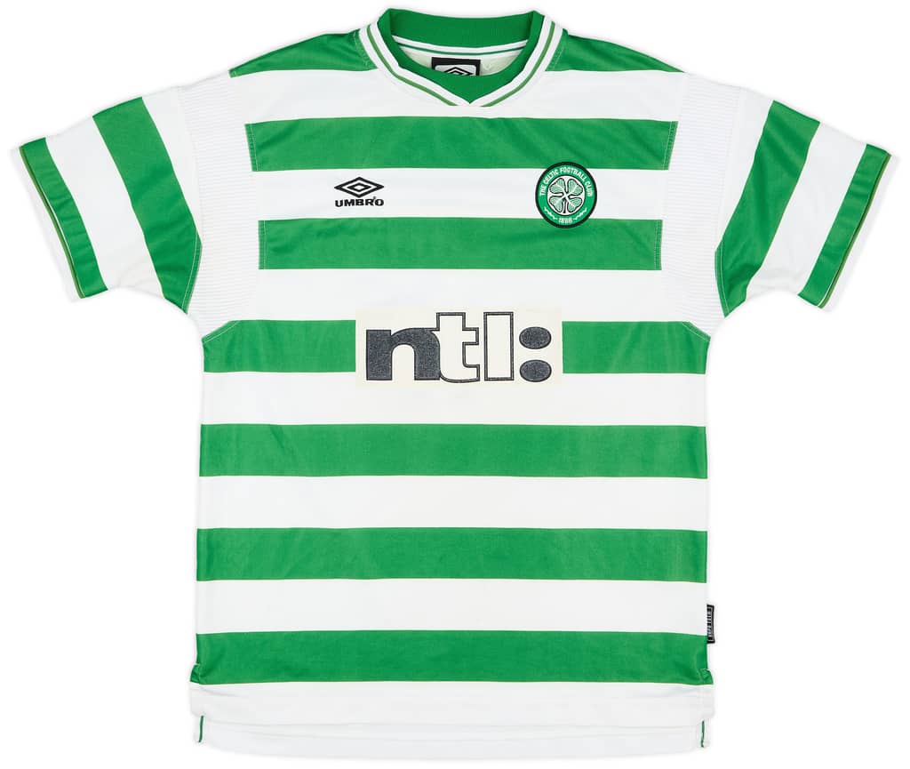 1999-01 Celtic Home Shirt Larsson #7 - 7/10 - (L)
