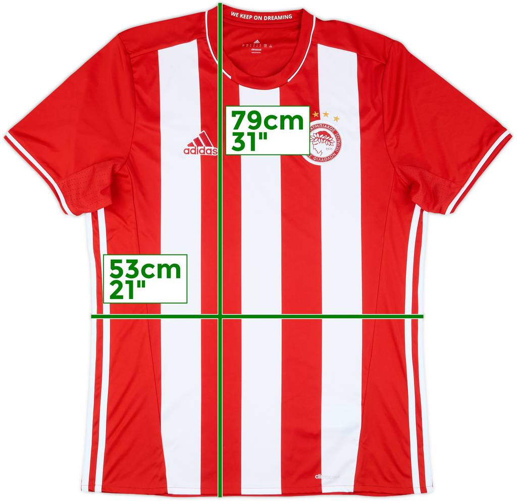 2016-17 Olympiakos Home Shirt - 8/10 - (L)