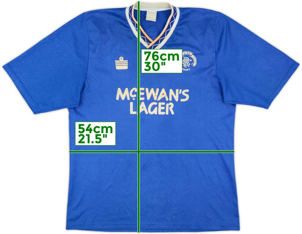 1990-92 Rangers Home Shirt - 4/10 - (L)