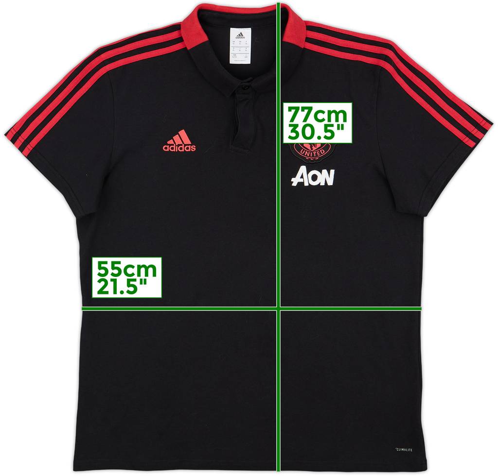 2018-19 Manchester United adidas Polo Shirt - 9/10 - (XL)