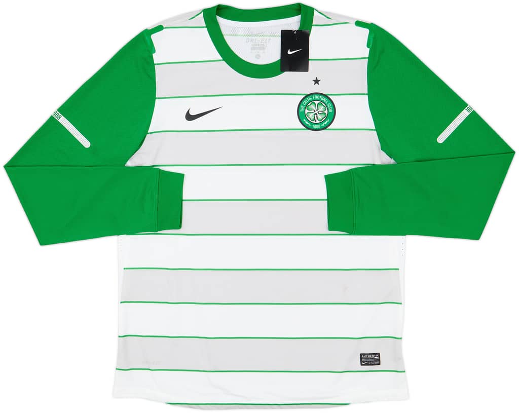 2011-12 Celtic Player Issue Away L/S Shirt (XL)