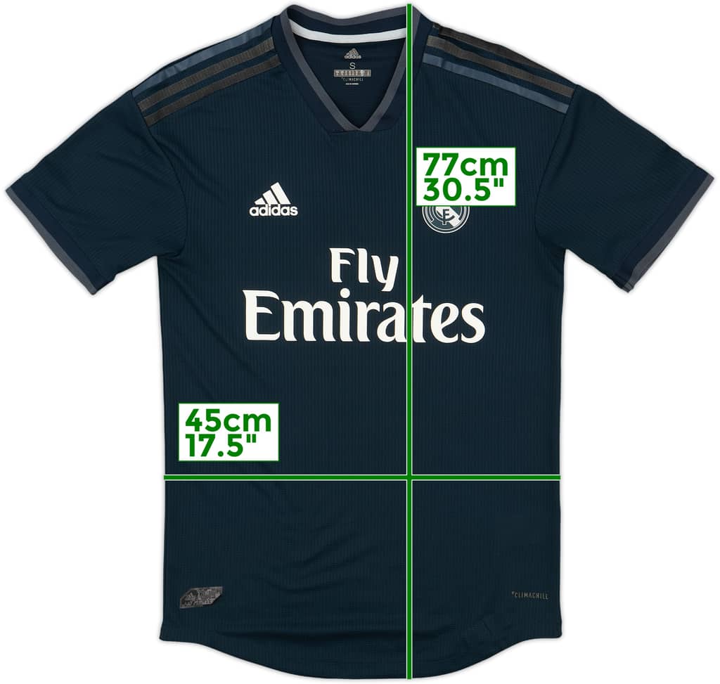 2018-19 Real Madrid Authentic Away Shirt - 6/10 - (S)