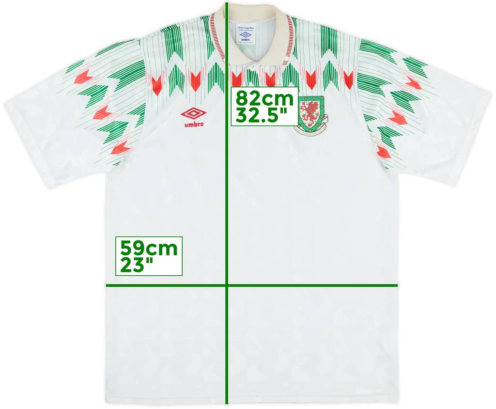 1990-92 Wales Away Shirt - 8/10 - (XL)