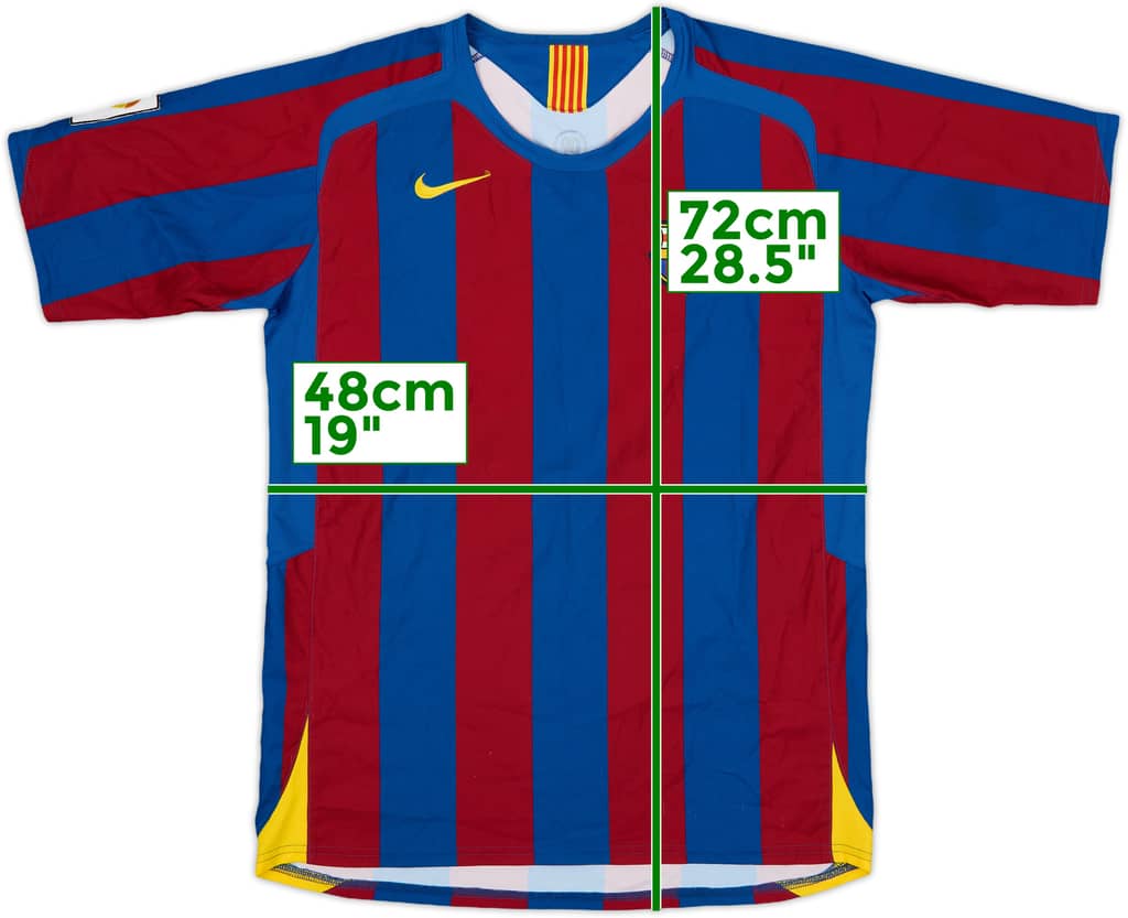 2005-06 Barcelona Home Shirt - 8/10 - (XL.Boys)