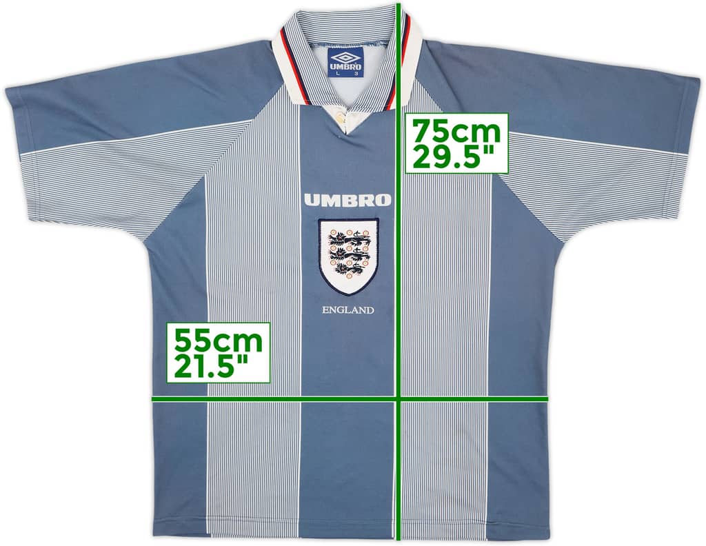 1996-97 England Away Shirt - 8/10 - (L)