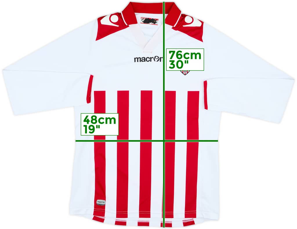 2014-15 Ajaccio Home L/S Shirt - 8/10 - (S)