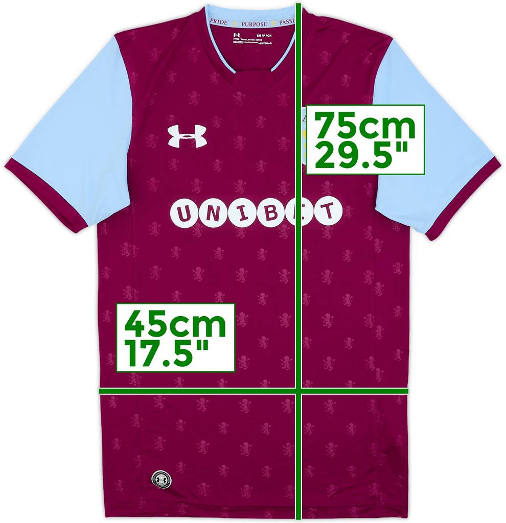 2017-18 Aston Villa Home Shirt - 10/10 - (S)