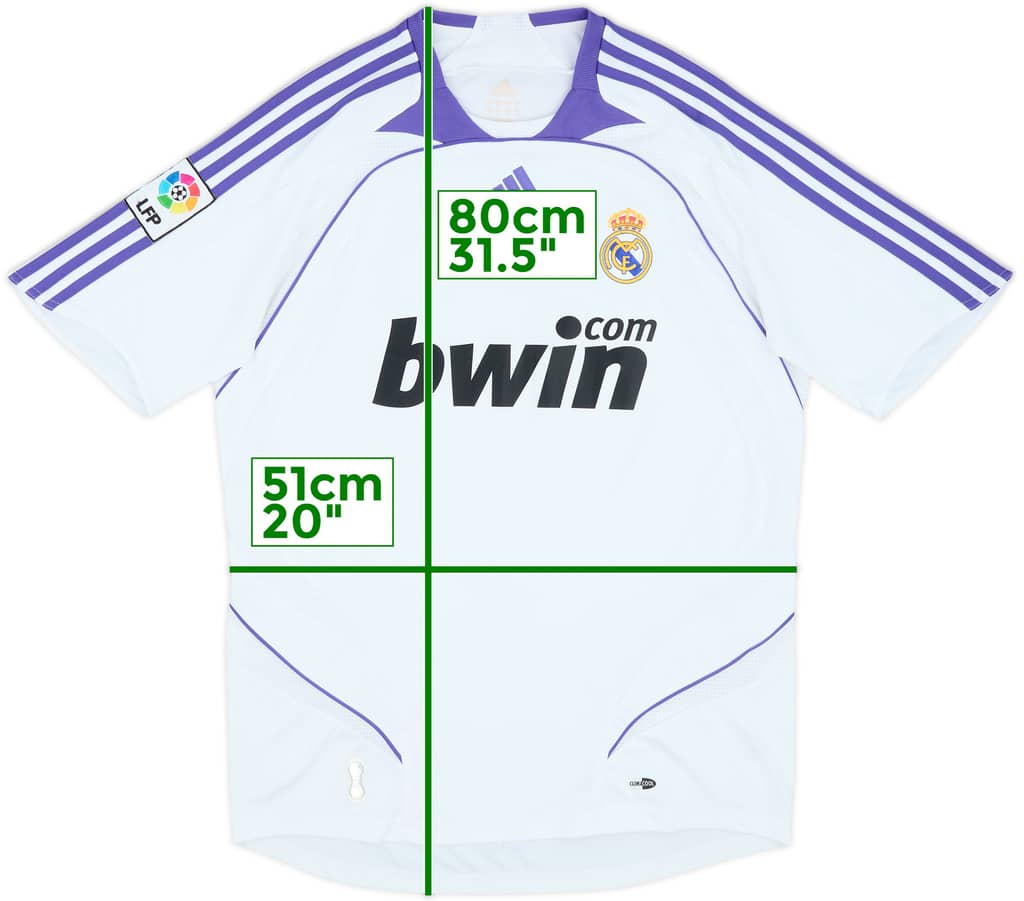 2007-08 Real Madrid Home Shirt - 8/10 - (M)