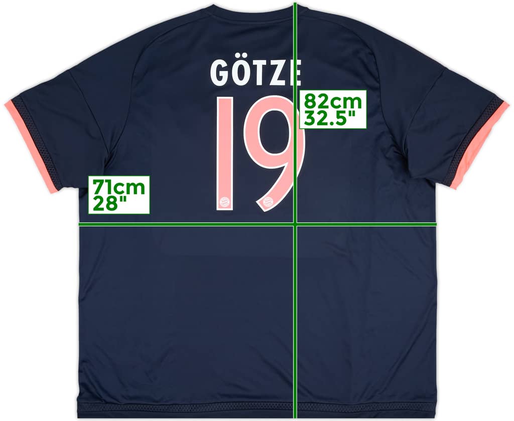 2015-16 Bayern Munich Third Shirt Gotze #19 - 6/10 - (3XL)
