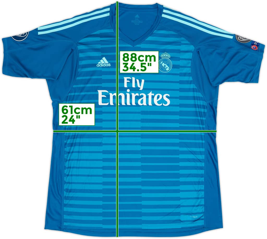 2018-19 Real Madrid GK S/S Shirt - 8/10 - (XXL)