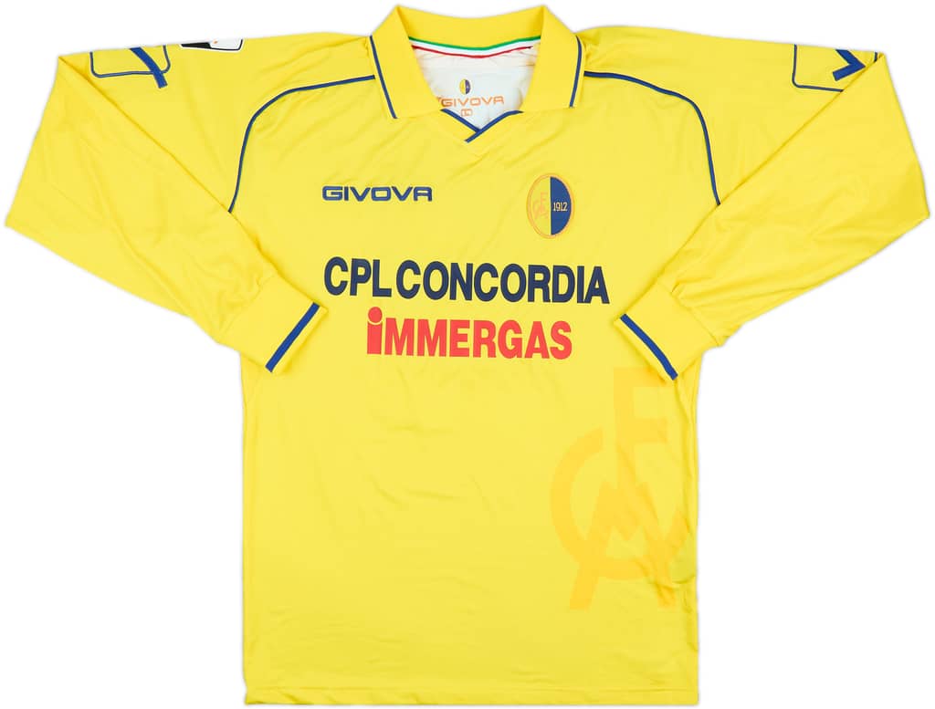 2010-11 Modena Match Issue Home L/S Shirt Colucci #19