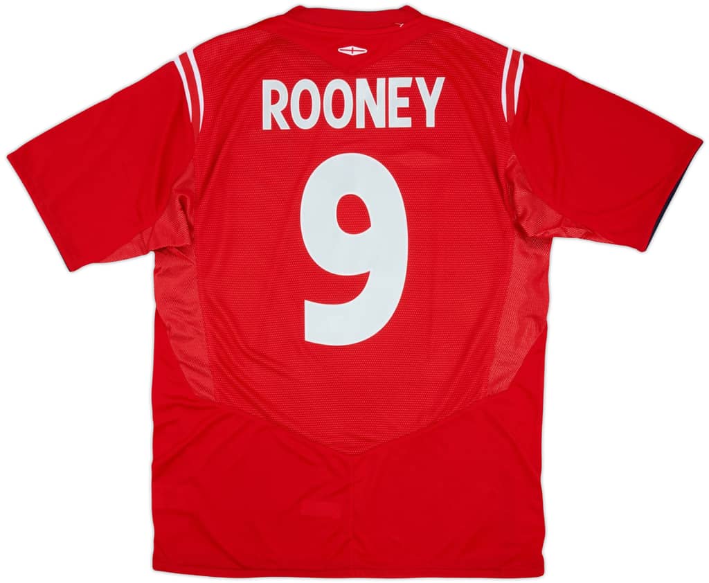 2004-06 England Away Shirt Rooney #9 (L)