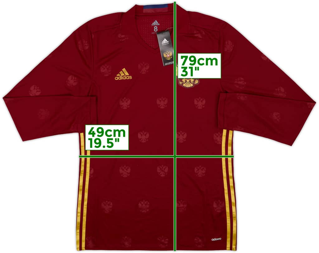 2016-17 Russia Player Issue Home L/S Shirt (L)