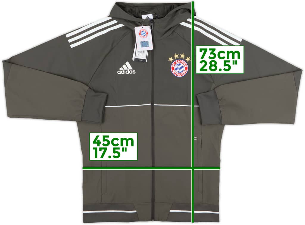 2017-18 Bayern Munich adidas CL Hooded Track Jacket (S)
