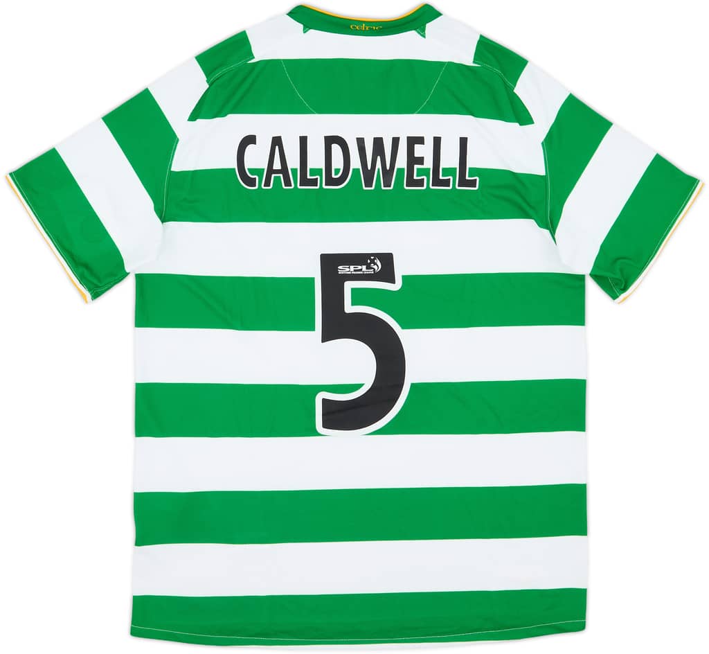 2008-10 Celtic Home Shirt Caldwell #5 (M)